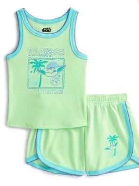 Star Wars Green and Blue The Child Tank & Shorts Pajama Set